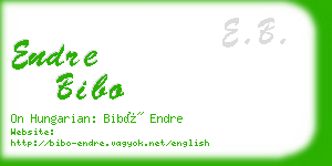 endre bibo business card